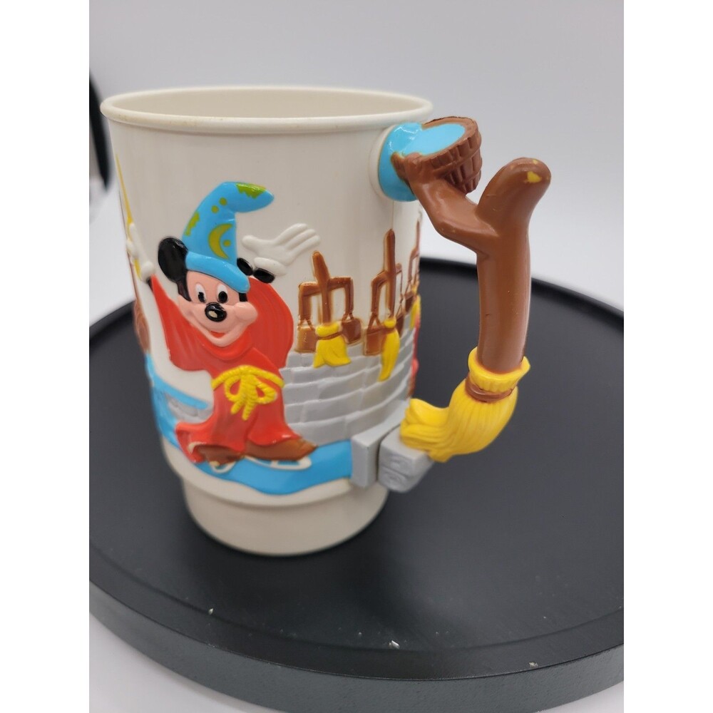 Vintage 1990 Walt Disney World On Ice Super 3-D Mickey Mouse Mug Sorcerer Wizard - Picture 6 of 11
